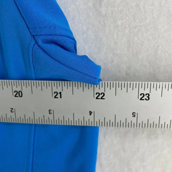 Nike Polo Shirt Men's L Blue Collared Short Sleeve Activewear Golfing Stretch - Picture 3 of 10